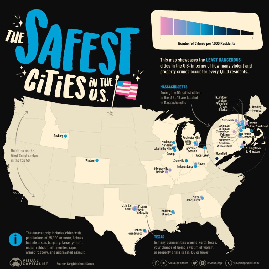 FBI data reveals some of the lowest-crime cities in nearly every US state – Business Insider