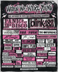 When We Were Young 2025 lineup revealed; Panic! At the Disco returns with Blink-182 – USA Today