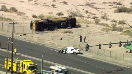 Las Vegas school bus crash leaves 16 students hurt, car driver dead – CNN