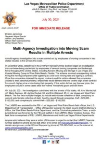 5 people arrested by Las Vegas police for moving scam – ktnv.com