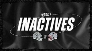 Raiders Reveal Inactives for Week 1 – Sports Illustrated