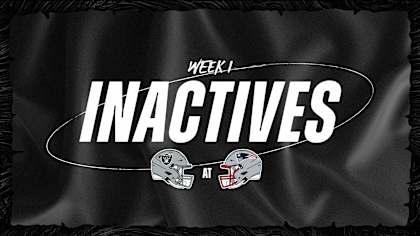 Raiders Reveal Inactives for Week 1 – Sports Illustrated