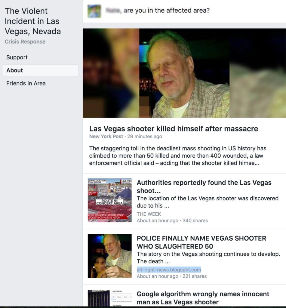 False ISIS Connections, Nonexistent Victims and Other Misinformation in the Wake of Las Vegas Shooting – The New York Times