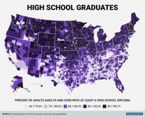 Cities Where the Fewest People Graduate High School – 24/7 Wall St.